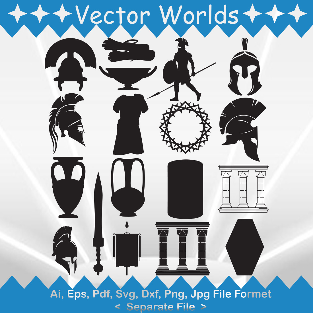 Roman Clothes SVG Vector Design cover image.