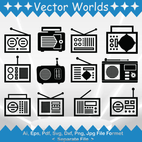 Radio SVG Vector Design cover image.