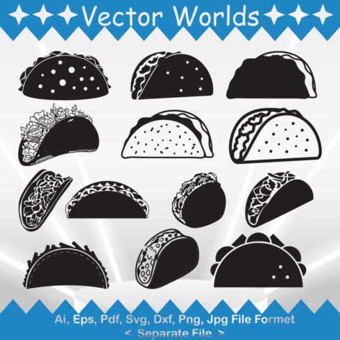 Taco SVG Vector Design cover image.