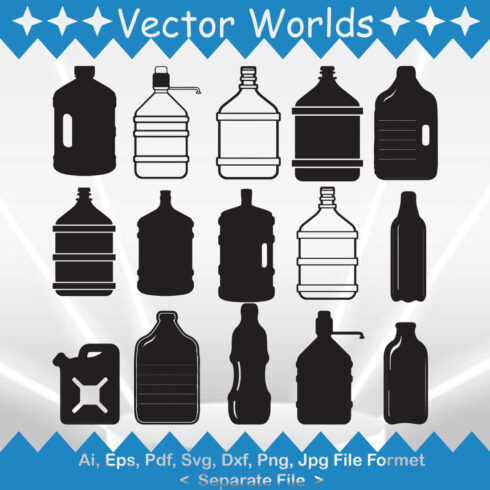 Water Gallon SVG Vector Design cover image.