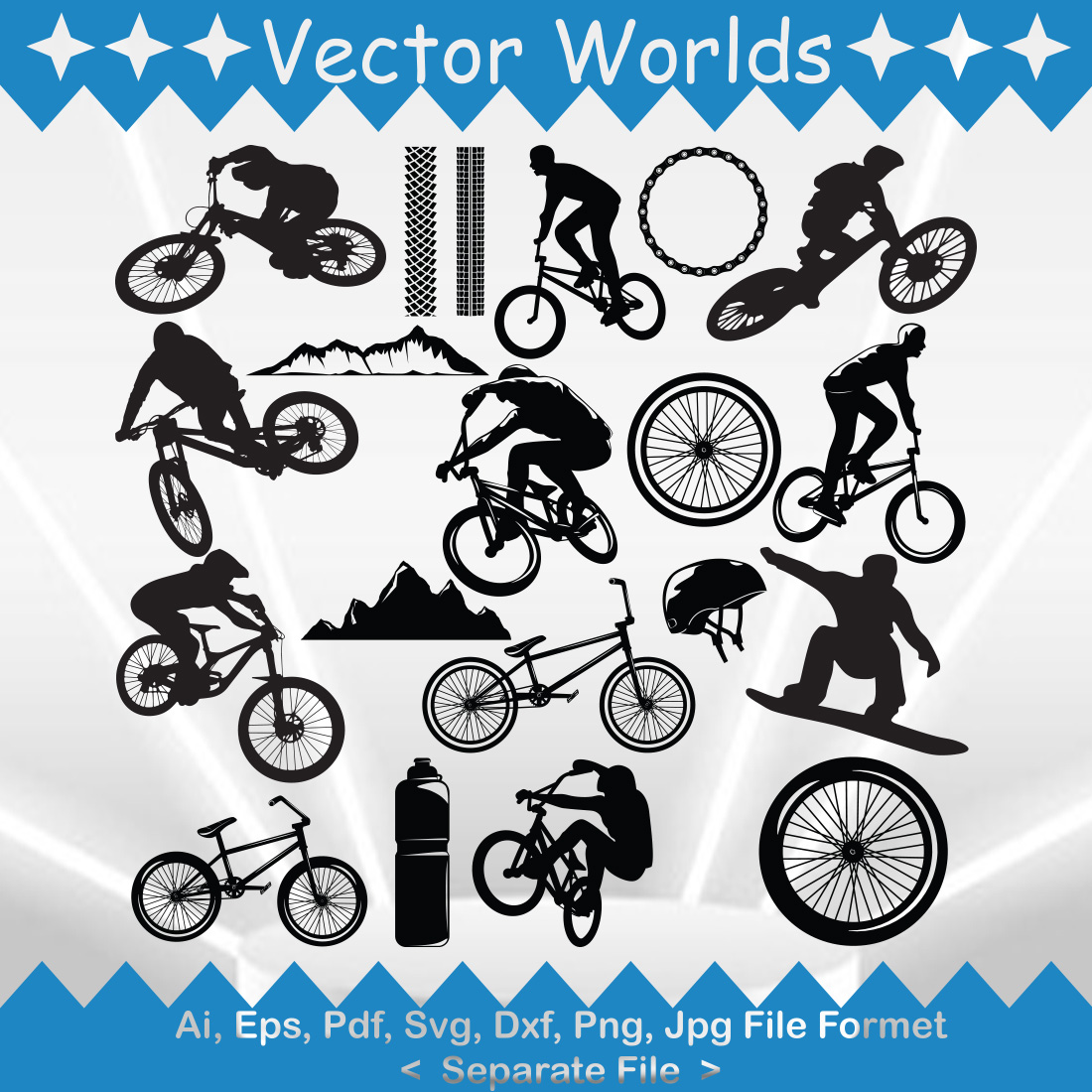 Jump mountain SVG Vector Design preview image.