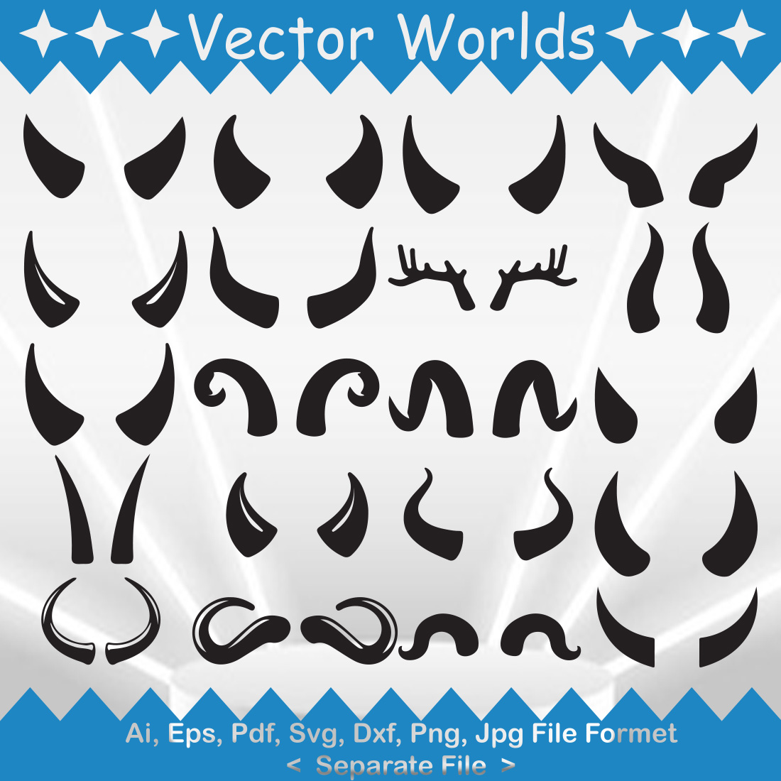 Devil Horn SVG Vector Design preview image.