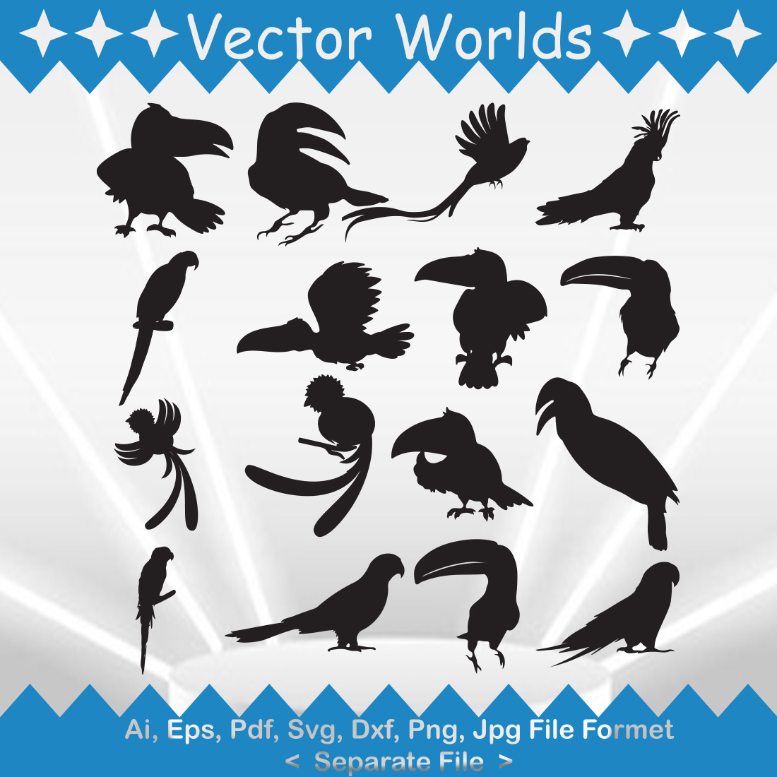 Quetzal Bird SVG Vector Design cover image.