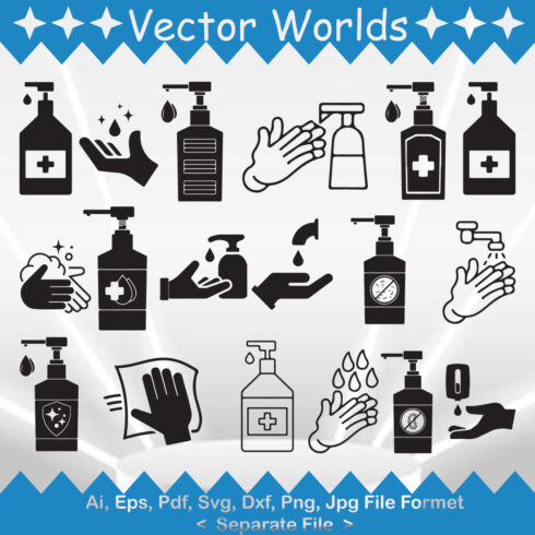 Hand Sanitizer SVG Vector Design cover image.