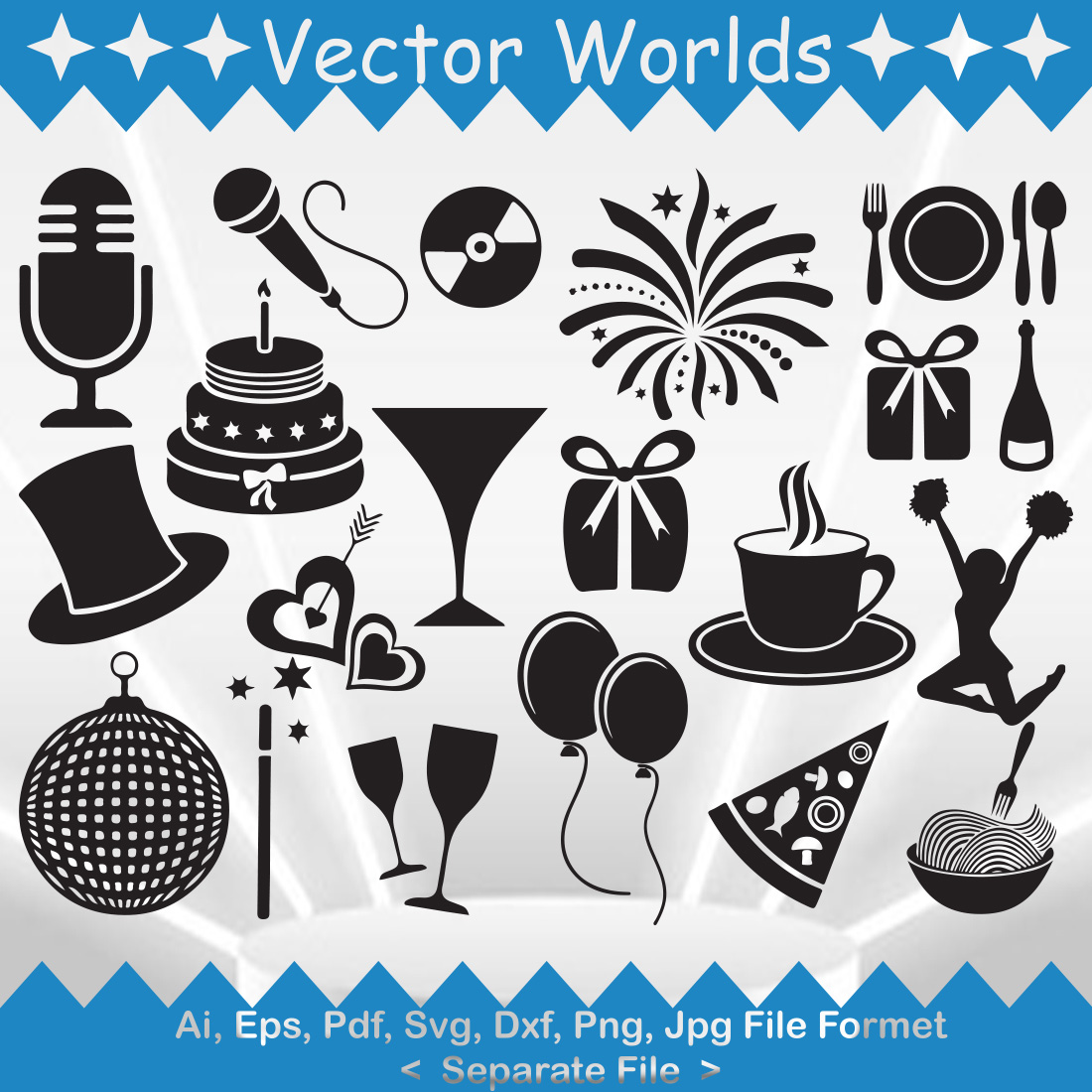 Party SVG Vector Design preview image.