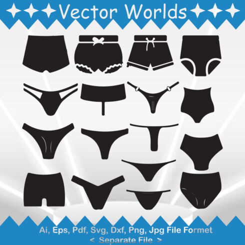 Kids Underwear SVG Vector Design cover image.