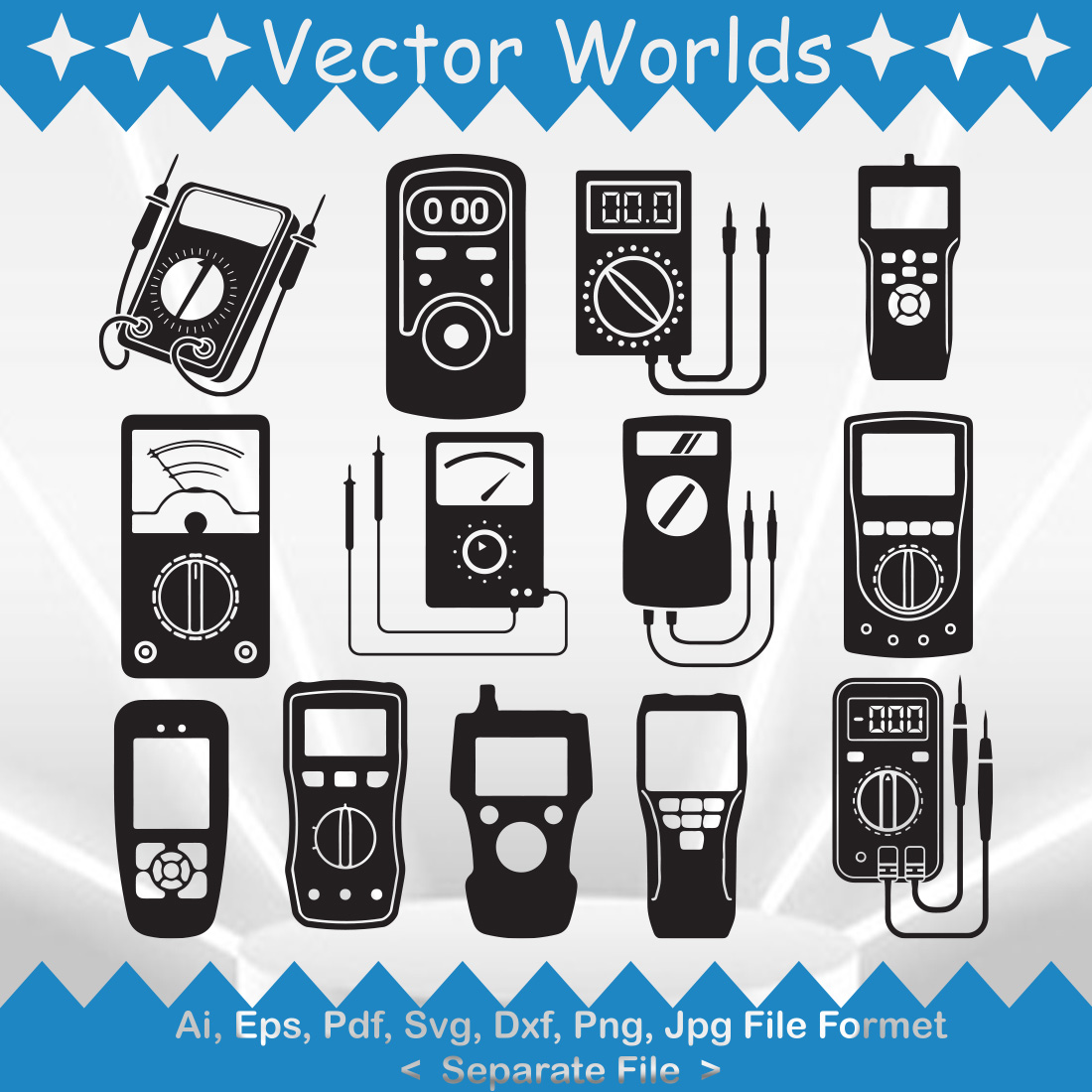 Multimeter SVG Vector Design preview image.