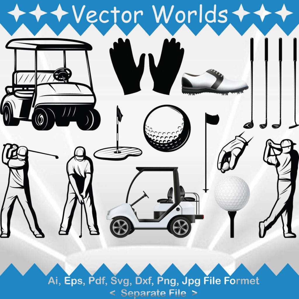 Equitment Svg Color Golf Equipment SVG Vector Design. - MasterBundles