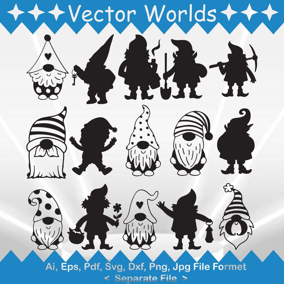 Gnome SVG Vector Design preview image.