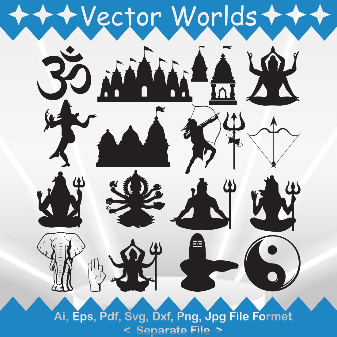 Hindu Religion SVG Vector Design preview image.