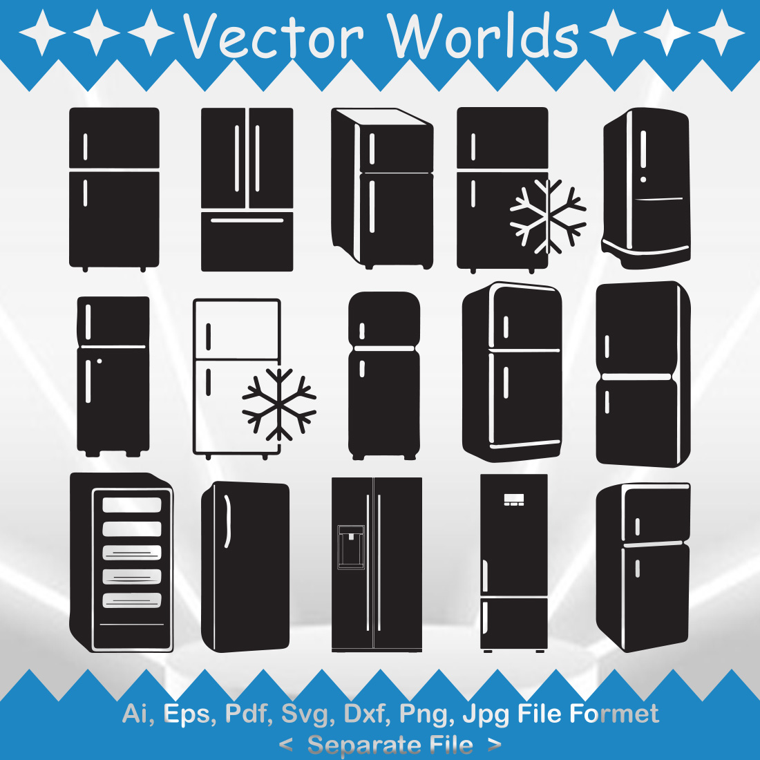 Fridge SVG Vector Design preview image.