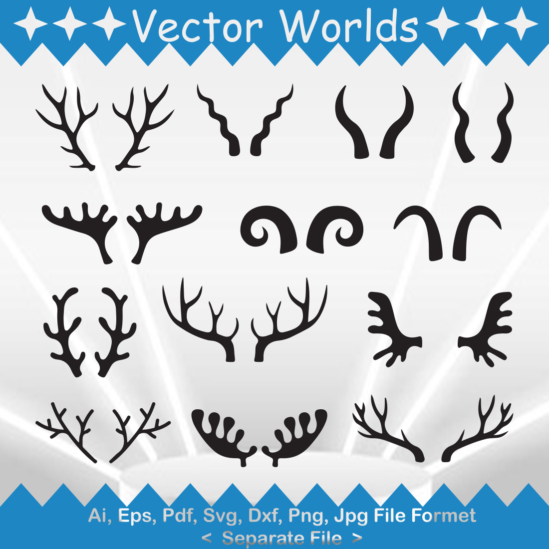 Ram Horn SVG Vector Design cover image.