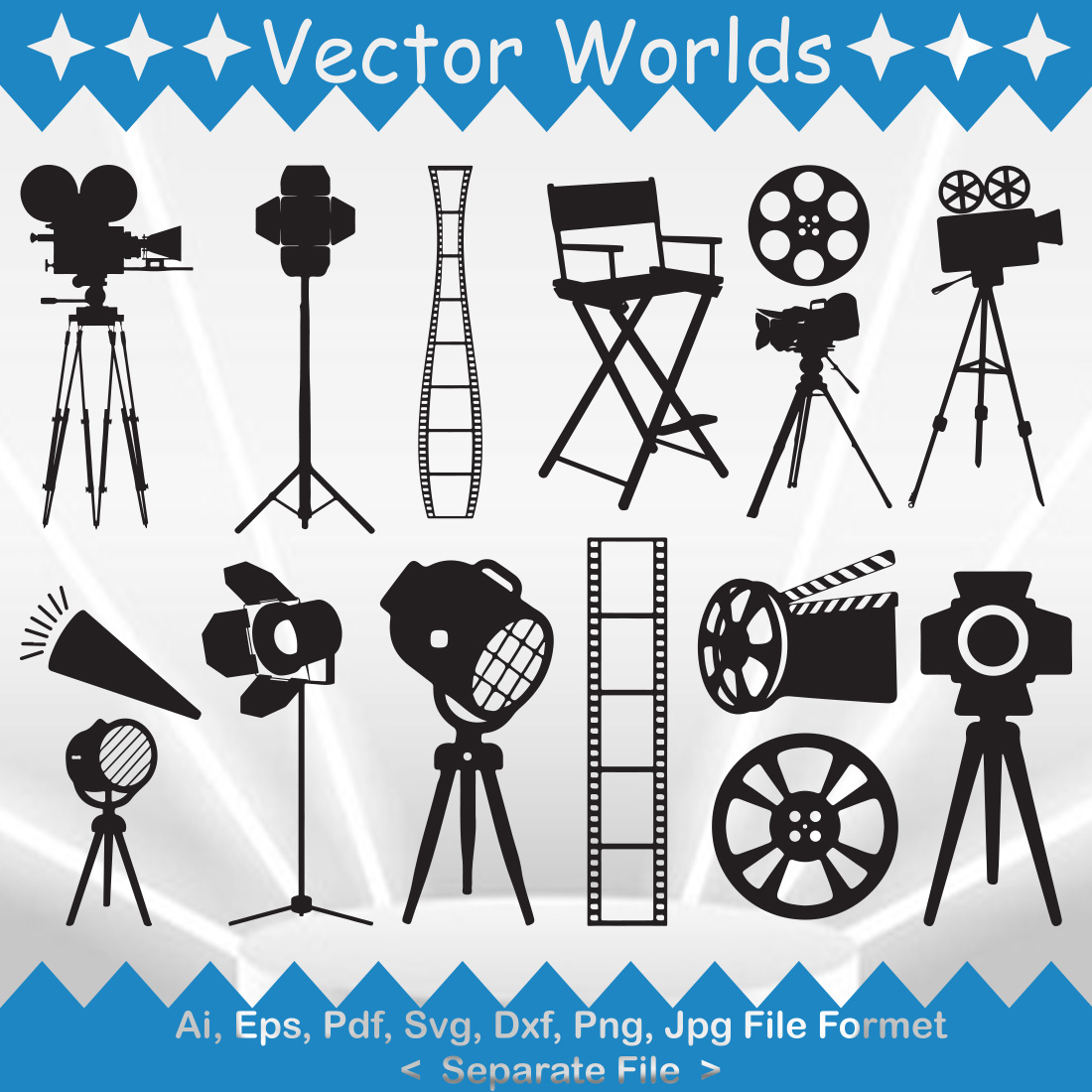 Director Light SVG Vector Design preview image.