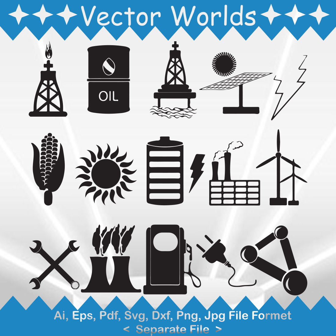 Industry Icon SVG Vector Design preview image.