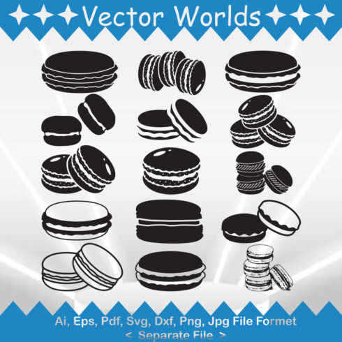 Macaroon SVG Vector Design cover image.