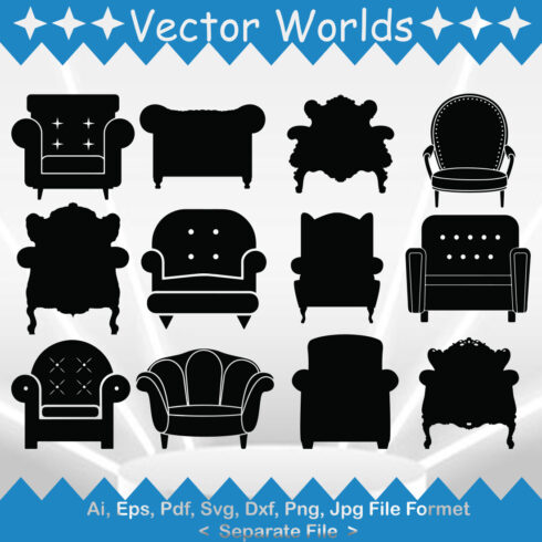 Single Sofa SVG Vector Design cover image.