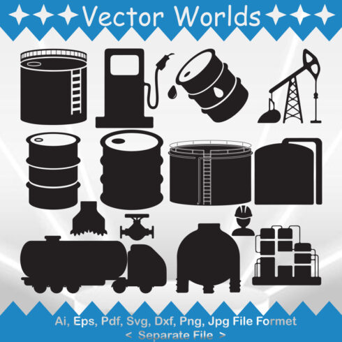 Oil Tank SVG Vector Design cover image.