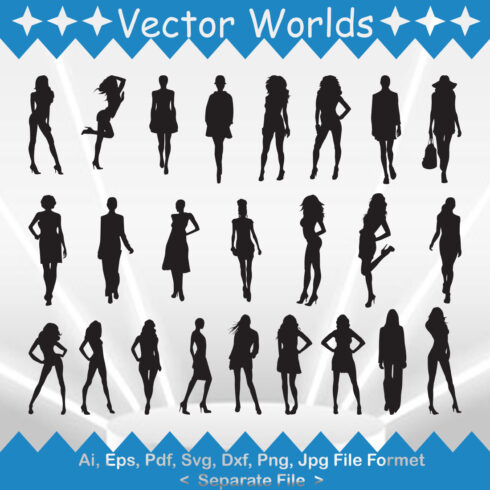 Skinny Woman SVG Vector Design cover image.