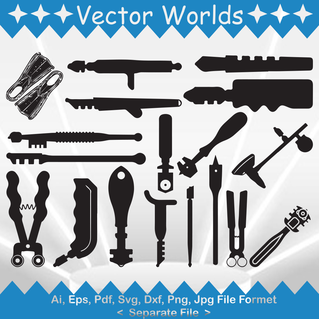 Glass Cutter SVG Vector Design preview image.