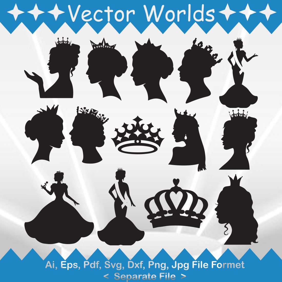 Queen SVG Vector Design preview image.