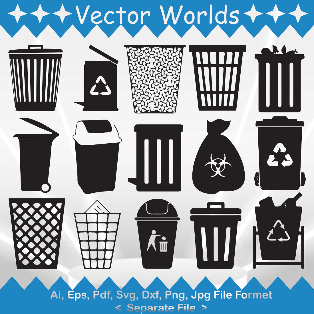 Trash Remove SVG Vector Design preview image.