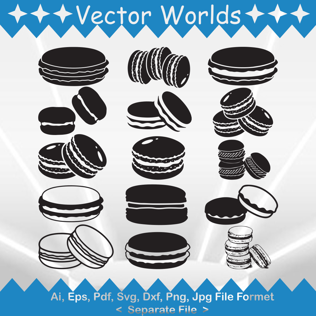 Macaroon SVG Vector Design preview image.