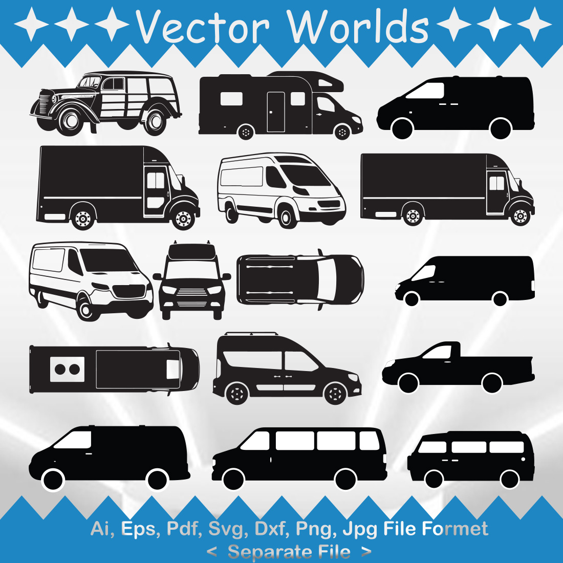 Van SVG Vector Design preview image.