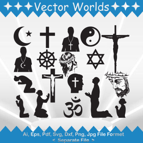 Religious People SVG Vector Design cover image.