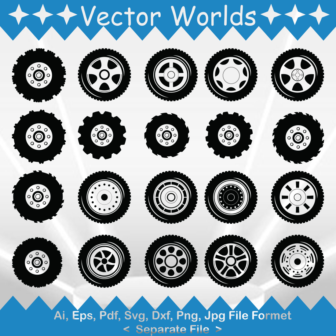 Tire SVG Vector Design preview image.