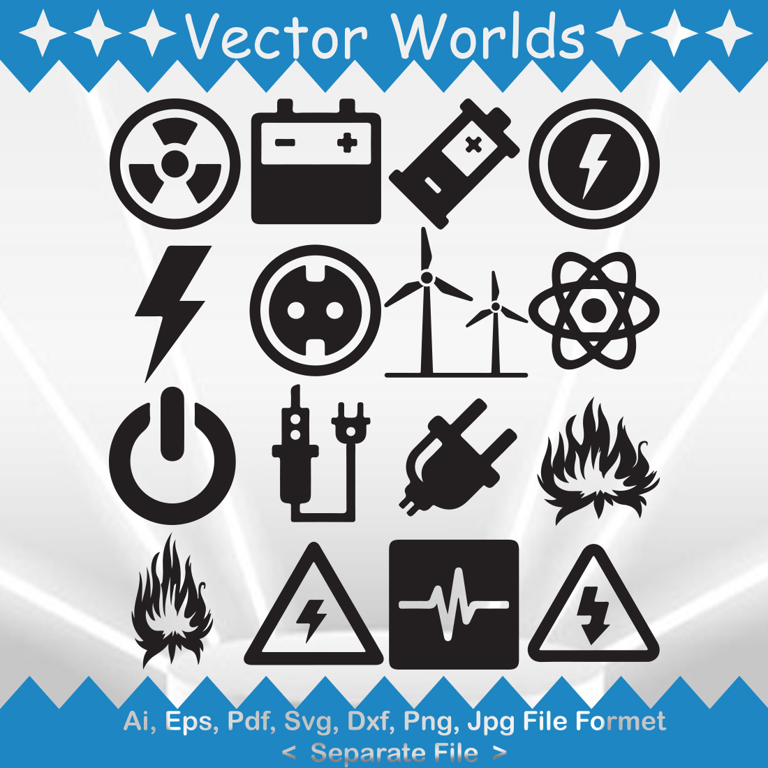 Energy Electricity SVG Vector Design preview image.