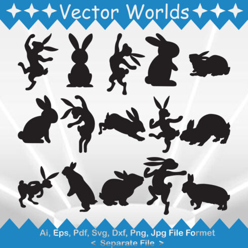 Rabbit Dance SVG Vector Design cover image.