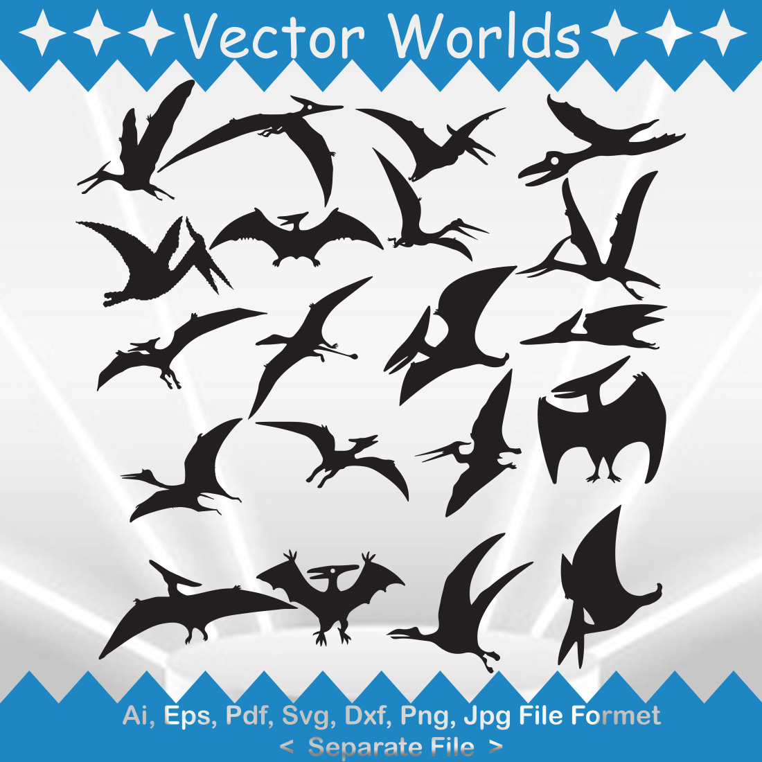 Pteranodon SVG Vector Design cover image.