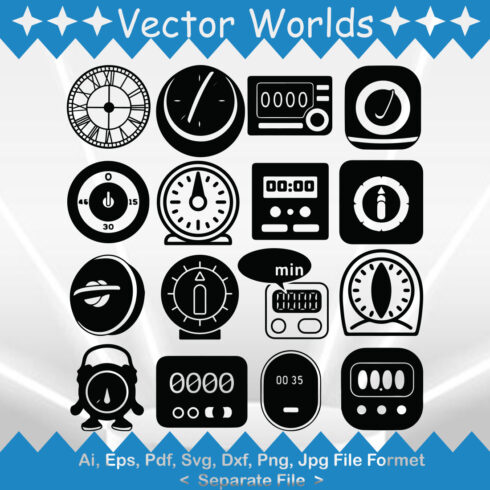 Kitchen Timer SVG Vector Design cover image.