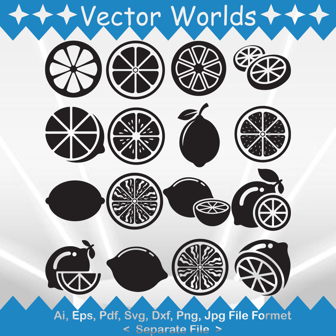 Lemon SVG Vector Design preview image.
