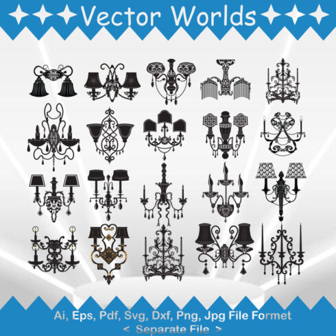 Lamps SVG Vector Design cover image.