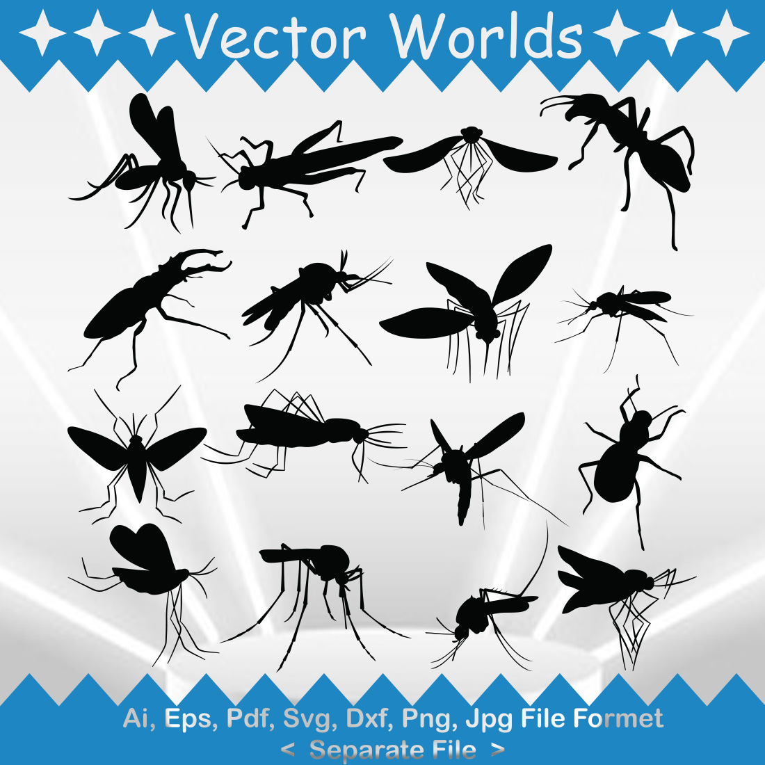 Mosquito SVG Vector Design preview image.