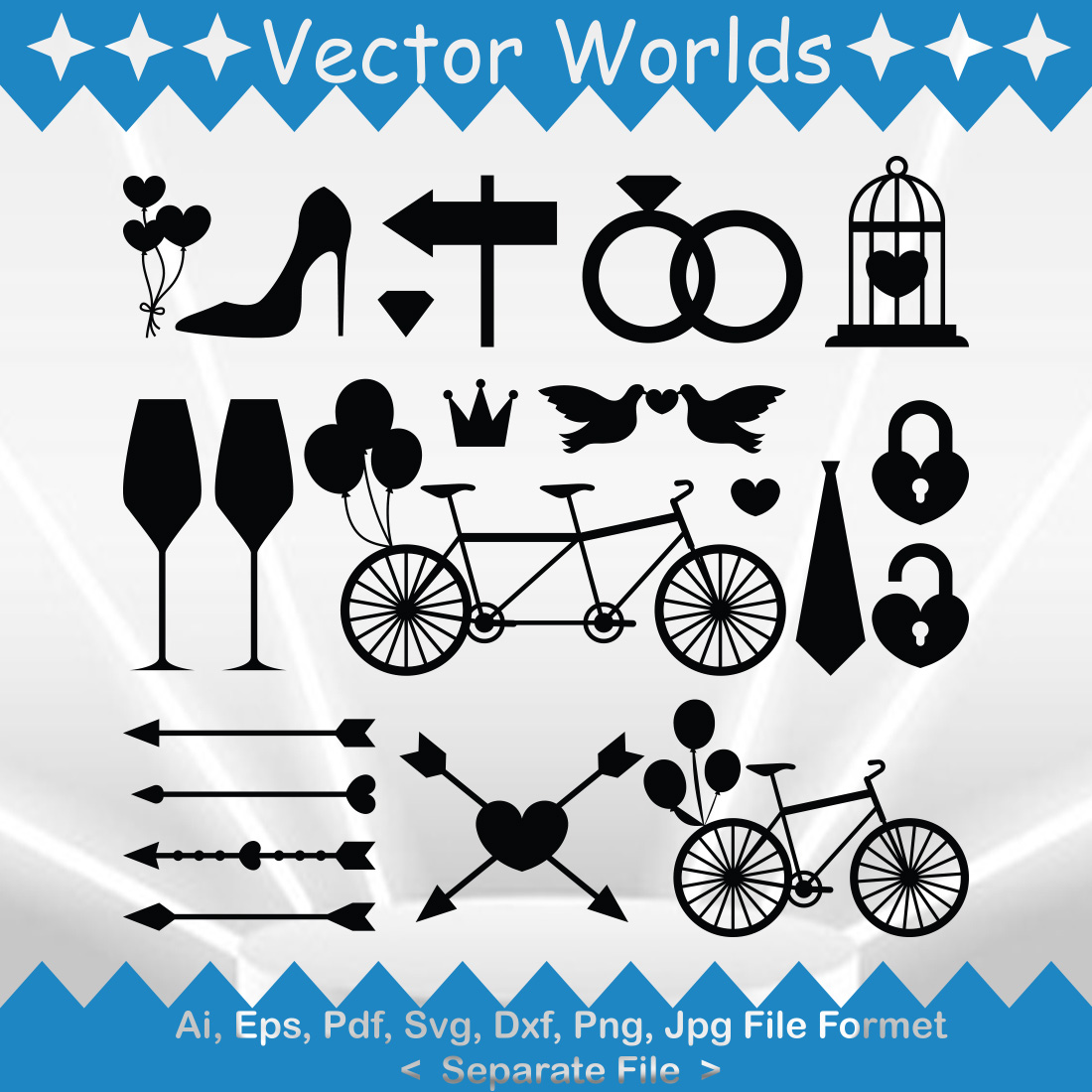 Wedding SVG Vector Design preview image.