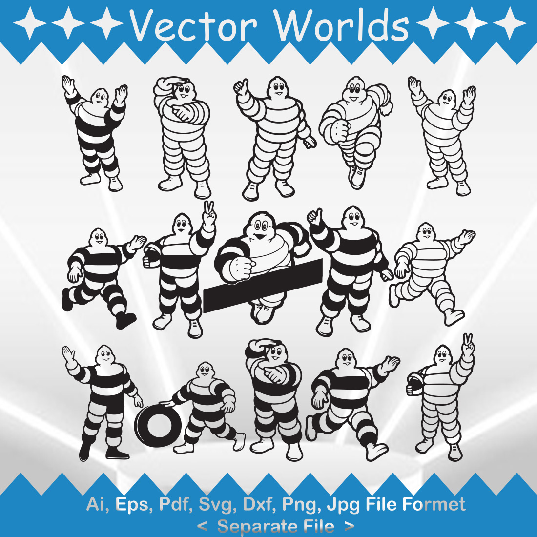 The birth of Bibendum SVG Vector Design cover image.