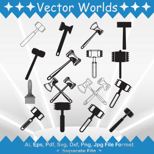 Meat Tenderizer SVG Vector Design cover image.