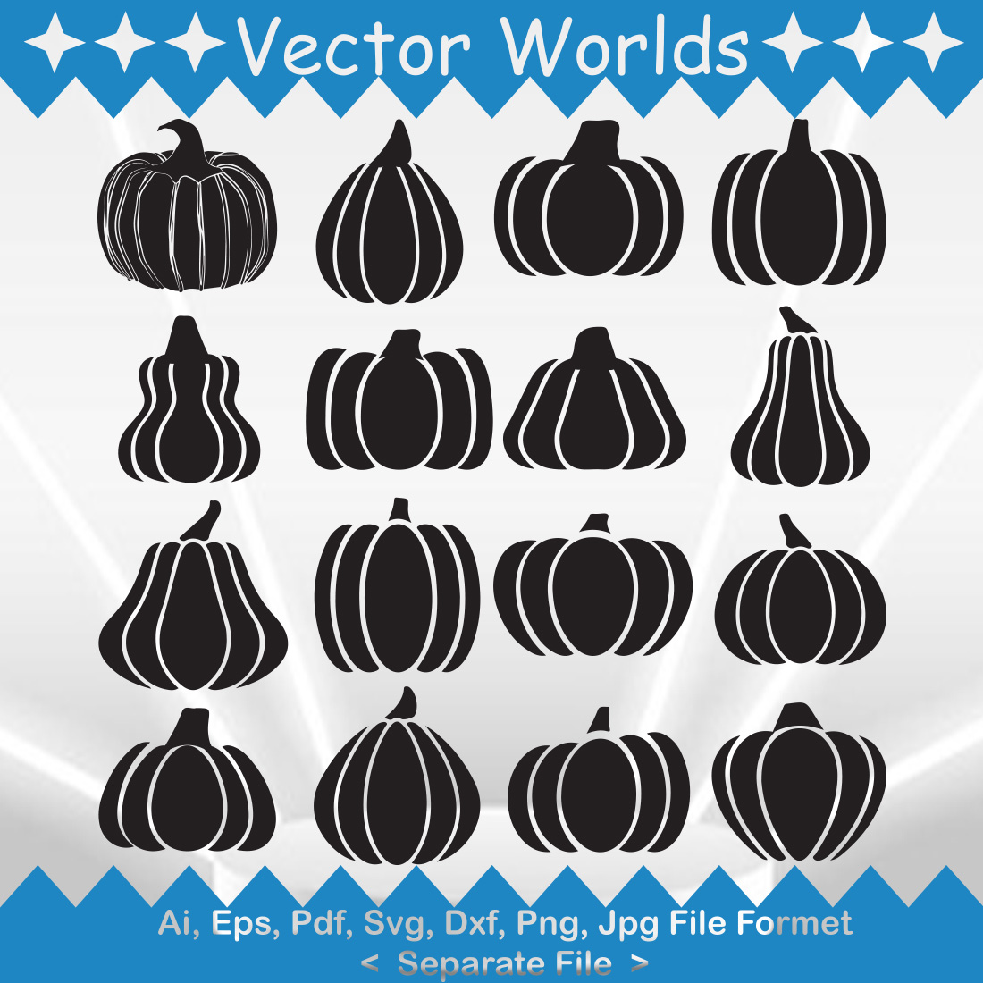 Pumking SVG Vector Design preview image.