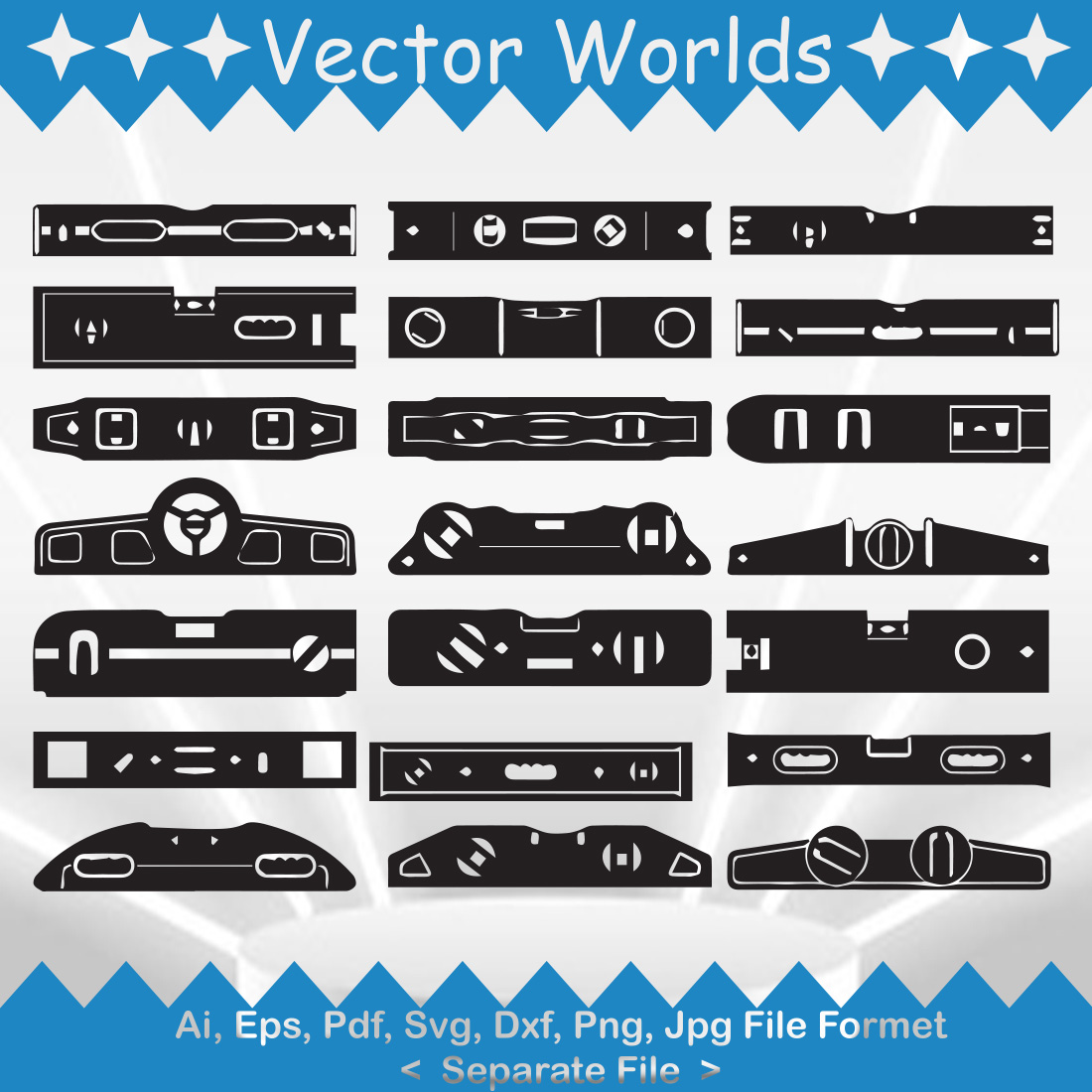Spirit Level SVG Vector Design cover image.