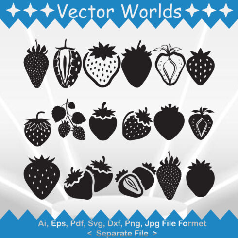 Strawberry SVG Vector Design cover image.