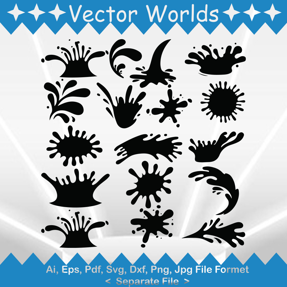 Water Splash SVG Vector Design. - MasterBundles