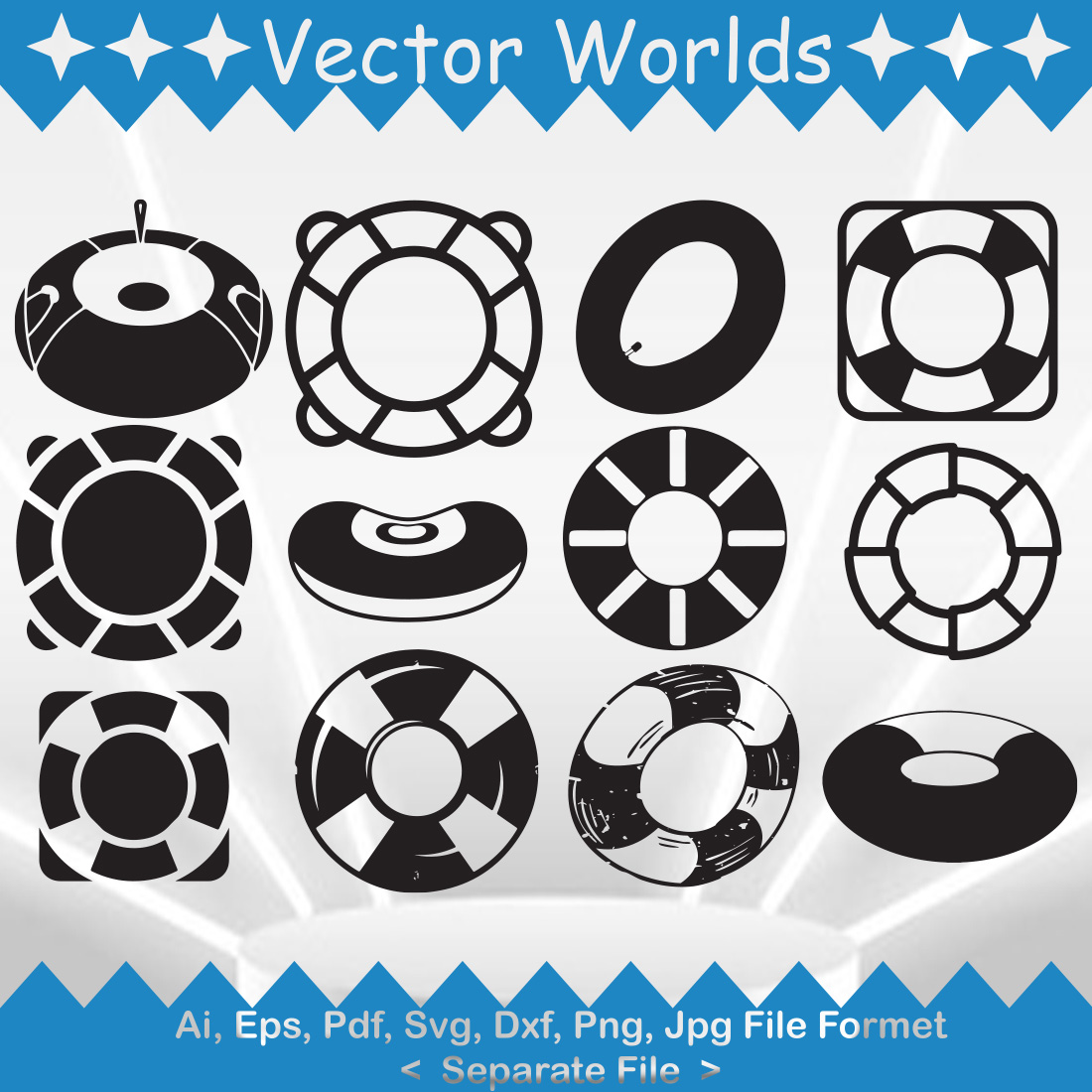 Inner Tube SVG Vector Design preview image.