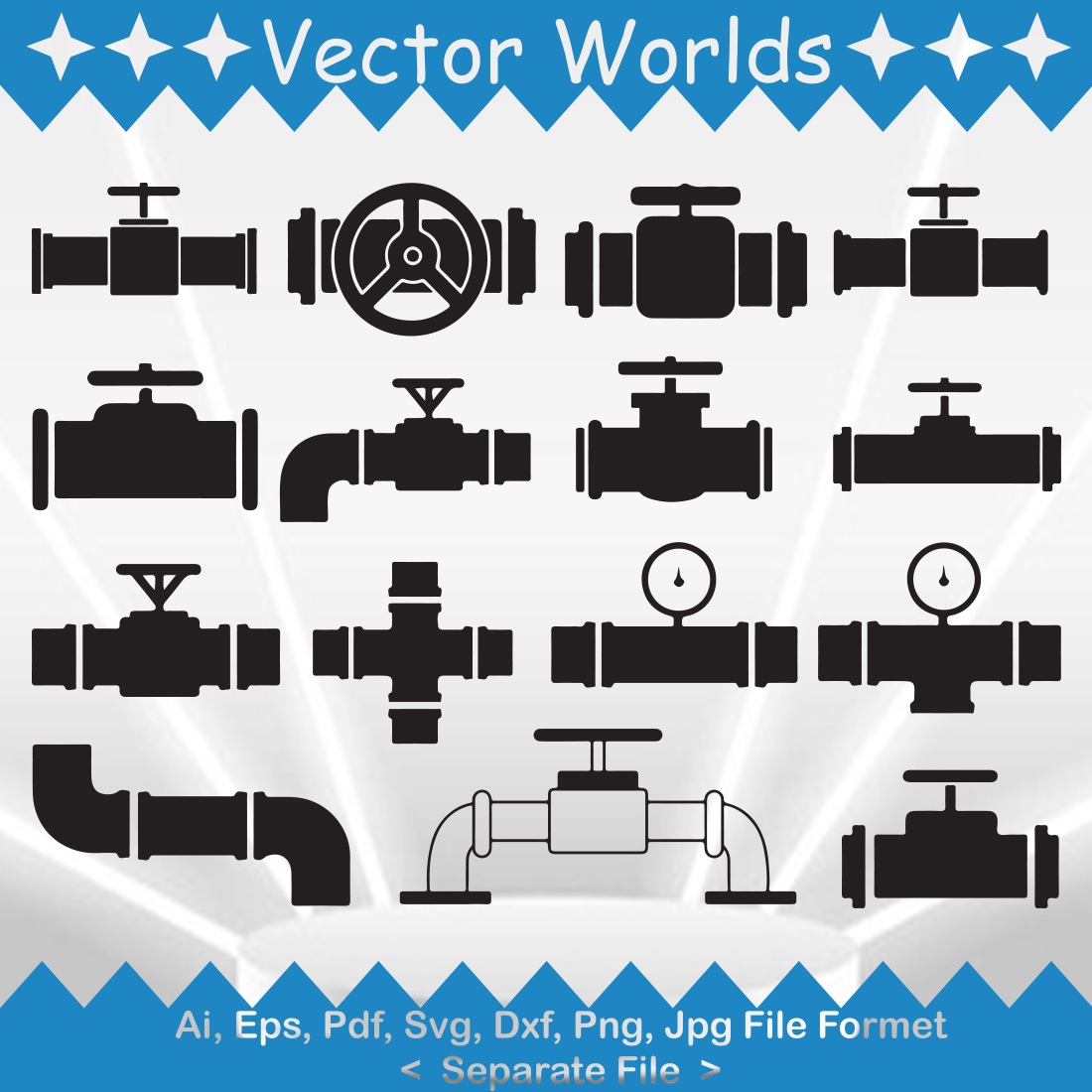 Gas Pipelines SVG Vector Design preview image.