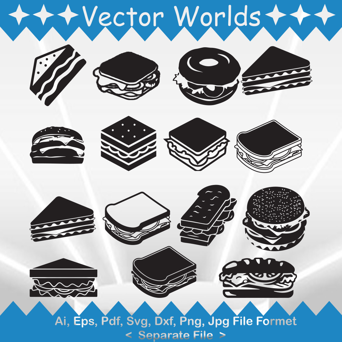 Sandwich SVG Vector Design. - MasterBundles