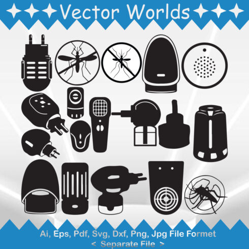 Electric Mosquito Repellent SVG Vector Design cover image.