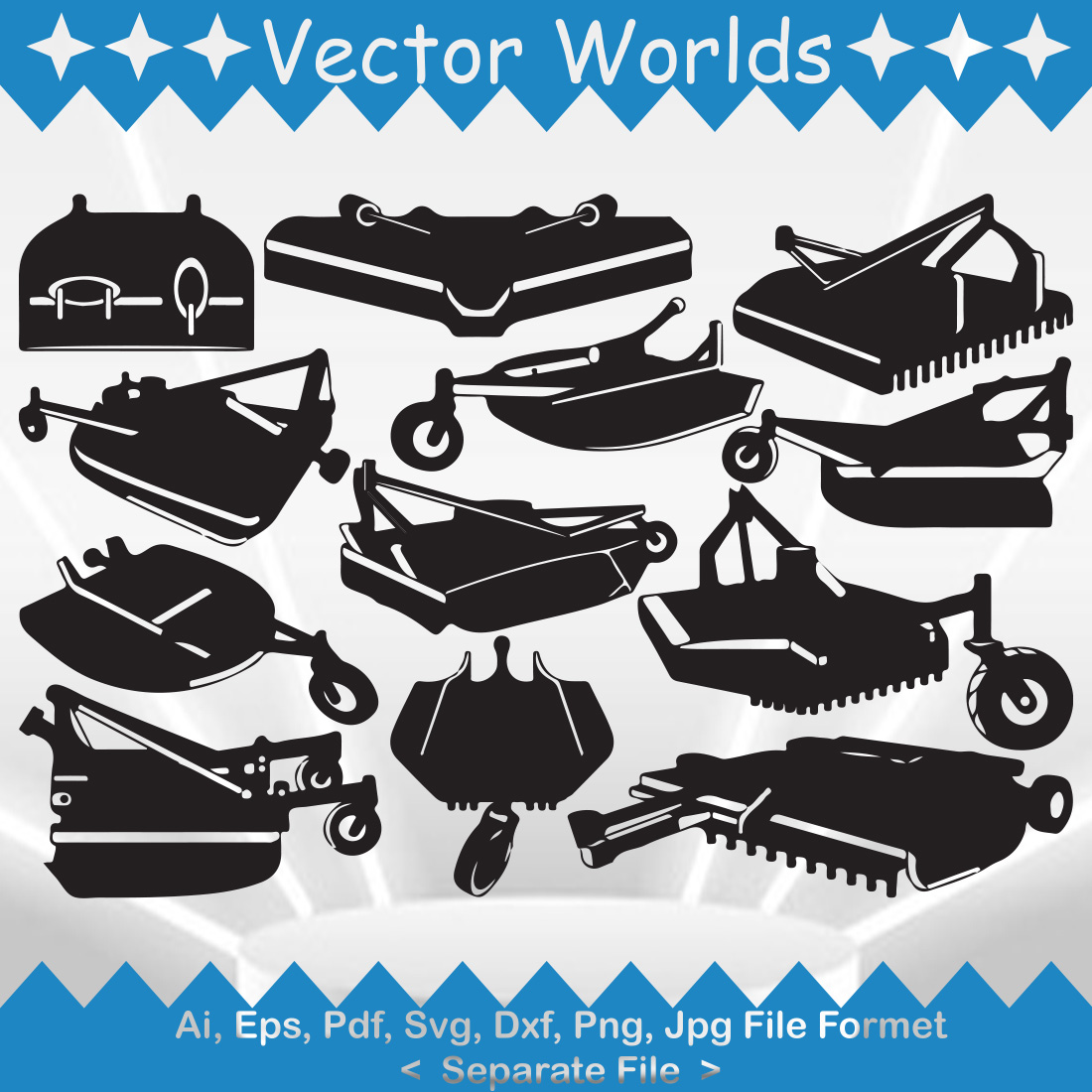 Spindle Rotary Cutters SVG Vector Design cover image.