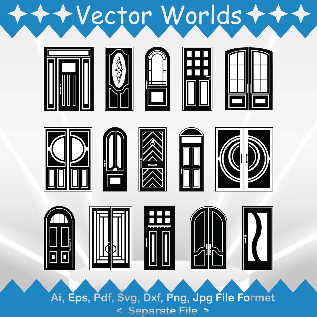 House Door SVG Vector Design cover image.