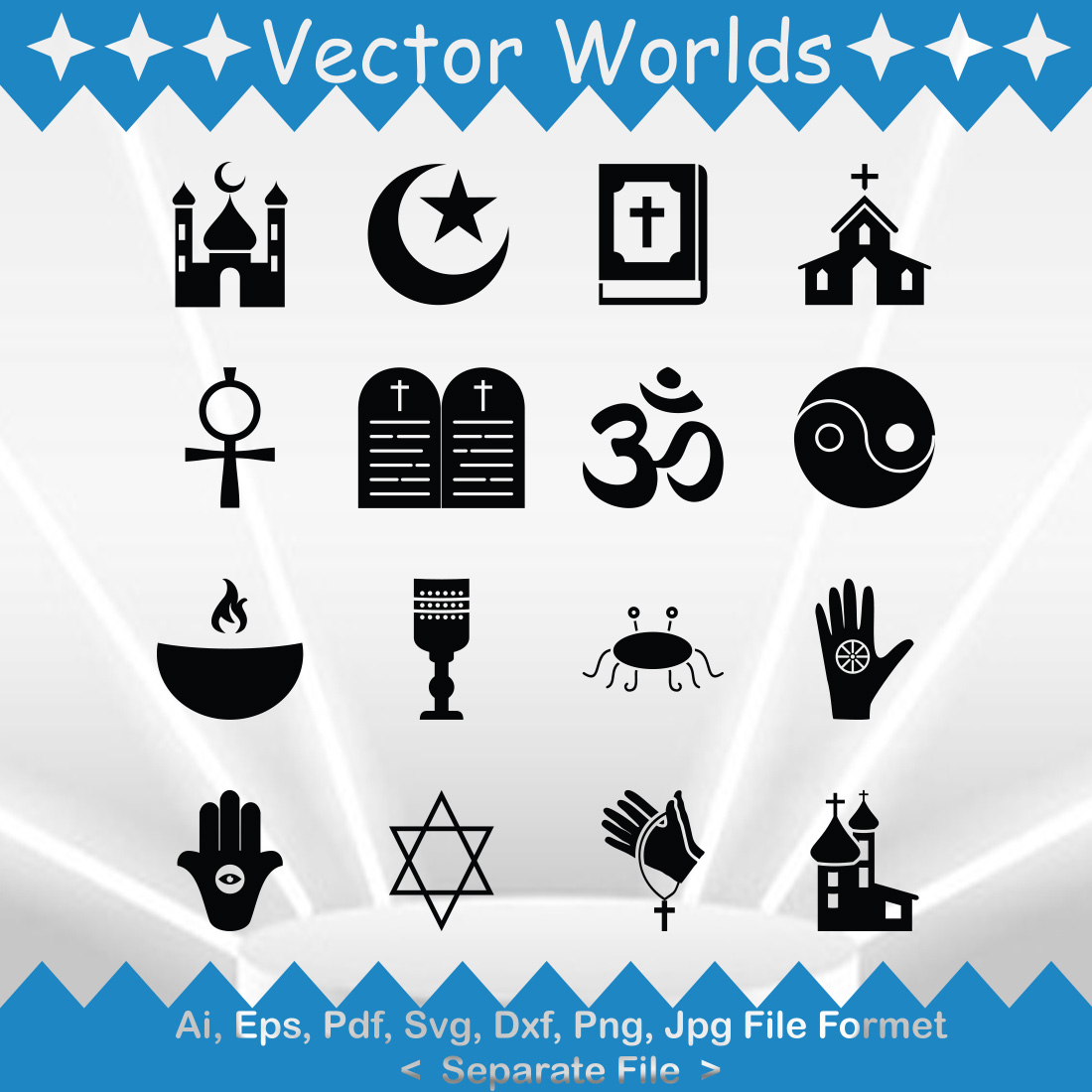 Religious SVG Vector Design preview image.